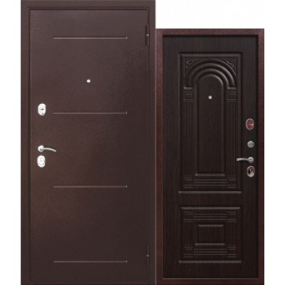 Дверь мет. 7,5 см Гарда медный антик Венге (860мм) левая (Карат)