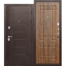 Дверь мет. 10 см Троя медный антик грецкий орех (860мм) левая (СЗ мин.плита; ручка HS22)