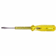 Отвертка индикаторная. желтая ручка 100-500 В, 140мм (56501)
