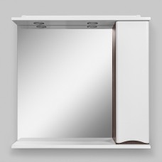 Шкаф Зеркало R 500 белый глянец